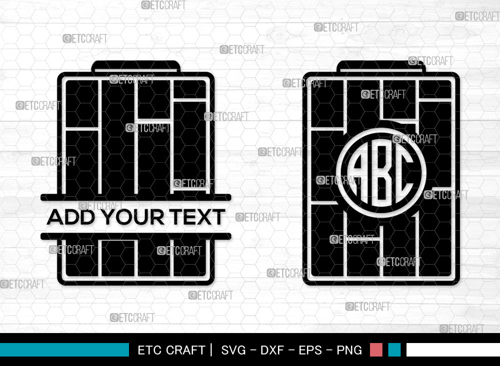 Cutting Board Monogram SVG, Split Monogram SVG, Cooking Board Svg