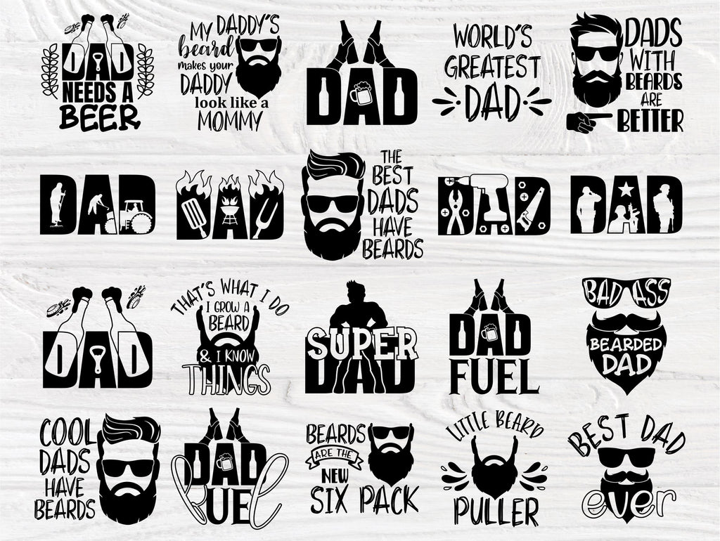 Dad Life Svg Bundle Dad Quotes Svg Fathers Day Svg Svg Cut Files Dad Sign Commercial 