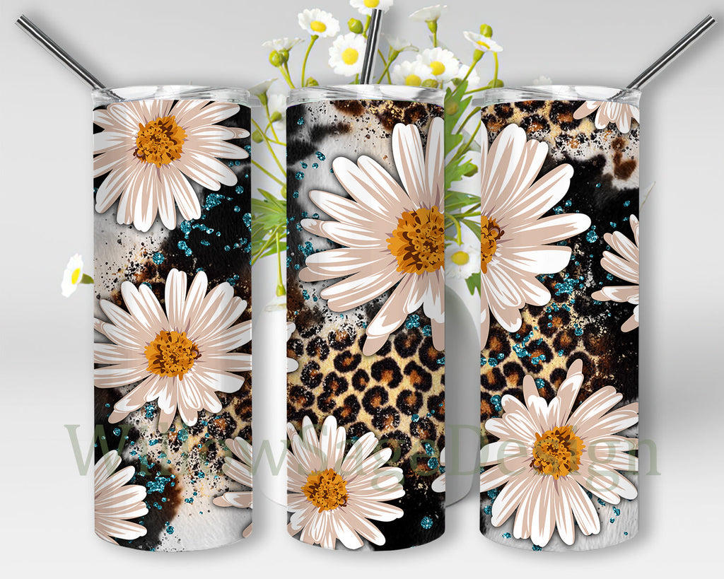 Daisy Tumbler PNG, Western SKINNY TUMBLER 20 Oz PNG - So Fontsy