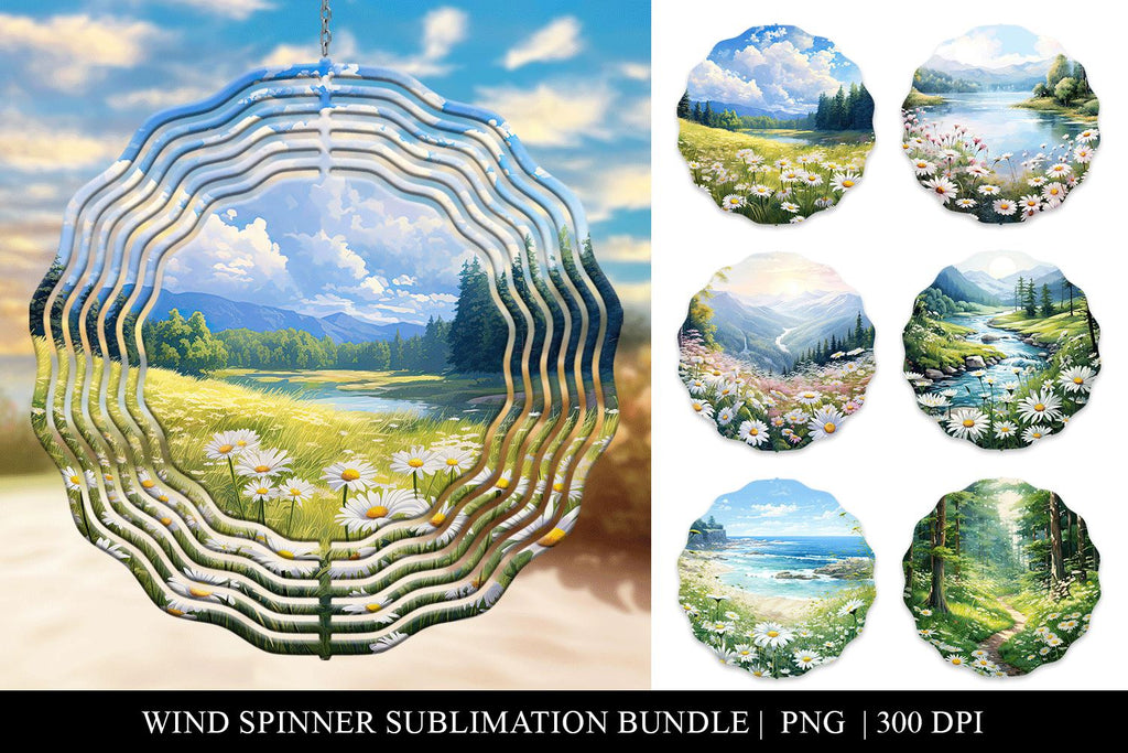 Daisy Wind Spinner Sublimation Bundle - So Fontsy