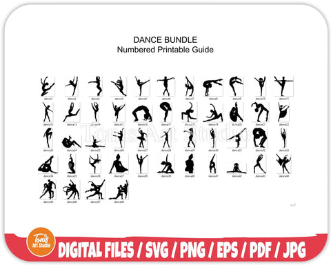 Dance SVG Cut File | Dancers Svg | Dancer Clipart | Dancer Silhouettes | Dance Mom Svg SVG TonisArtStudio