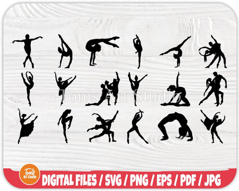 Dance SVG Cut File | Dancers Svg | Dancer Clipart | Dancer Silhouettes | Dance Mom Svg SVG TonisArtStudio