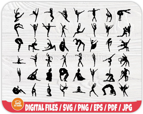 Dance SVG Cut File | Dancers Svg | Dancer Clipart | Dancer Silhouettes | Dance Mom Svg SVG TonisArtStudio