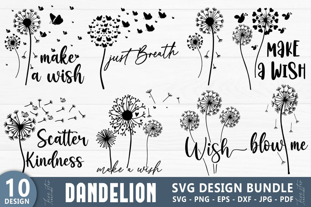 Dandelion SVG Design Bundle, Scatter kindness - So Fontsy
