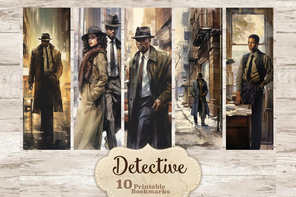 Detective Printable  Bookmark Designs - So Fontsy