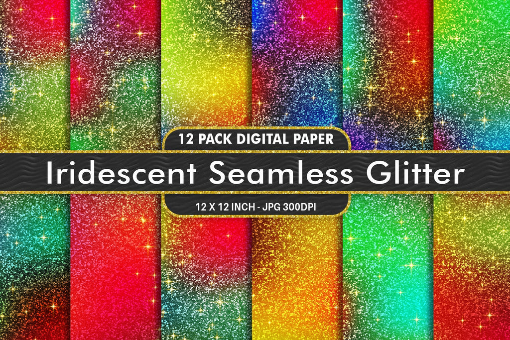 Digital Paper glitter texture and gradient rainbow color background - So  Fontsy