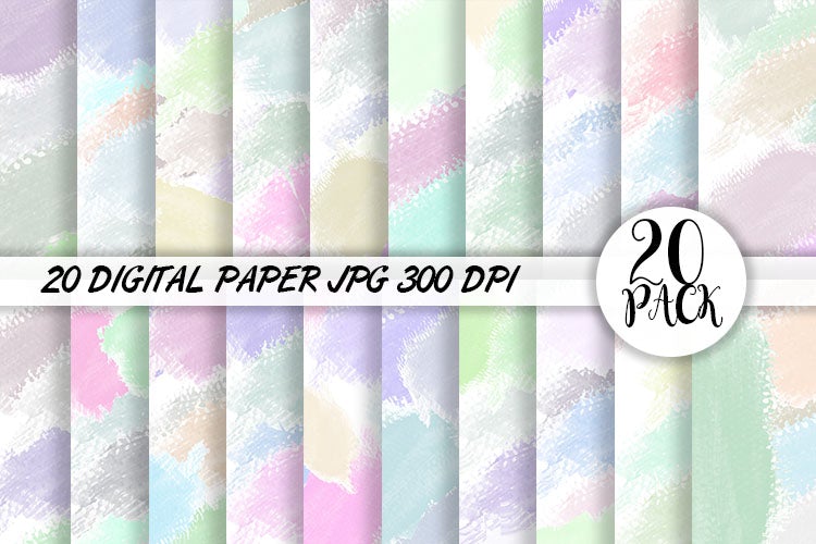 Digital Paper watercolor background - So Fontsy