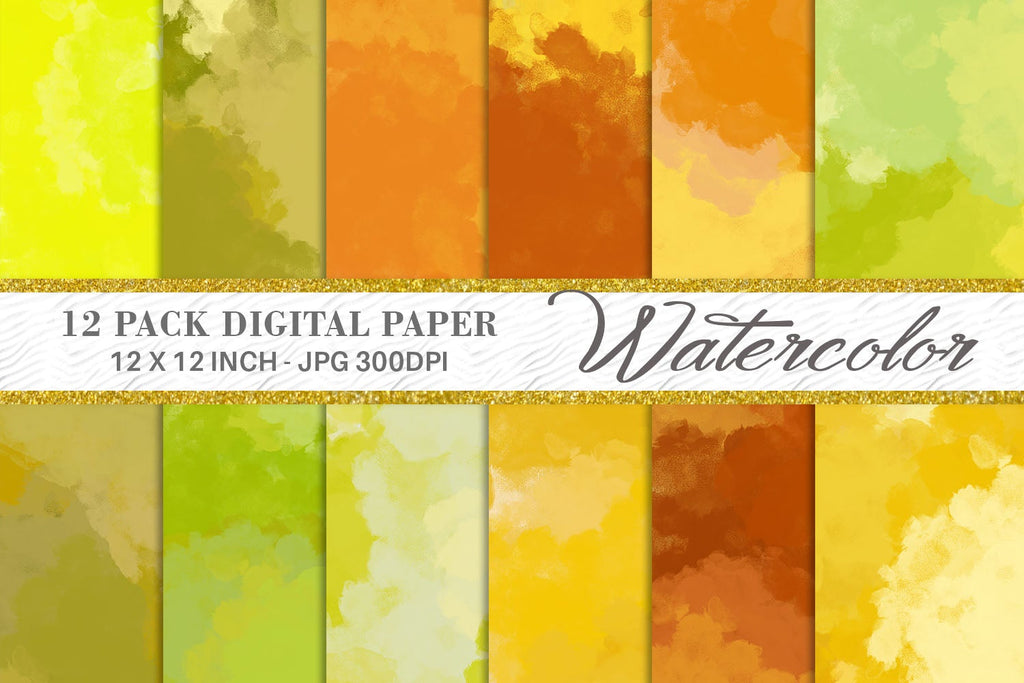 Digital Paper Watercolor background - So Fontsy