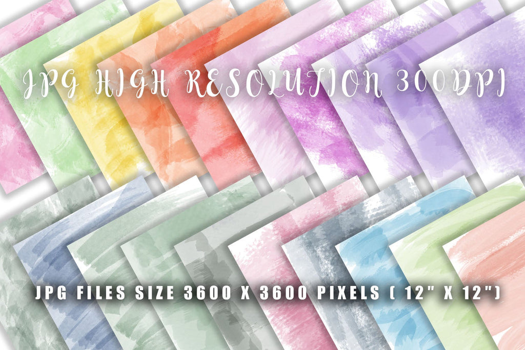 Digital Paper watercolor background - So Fontsy