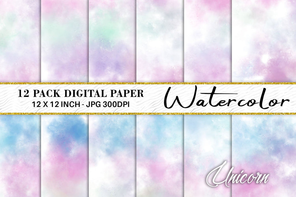 Digital Paper Watercolor background - So Fontsy