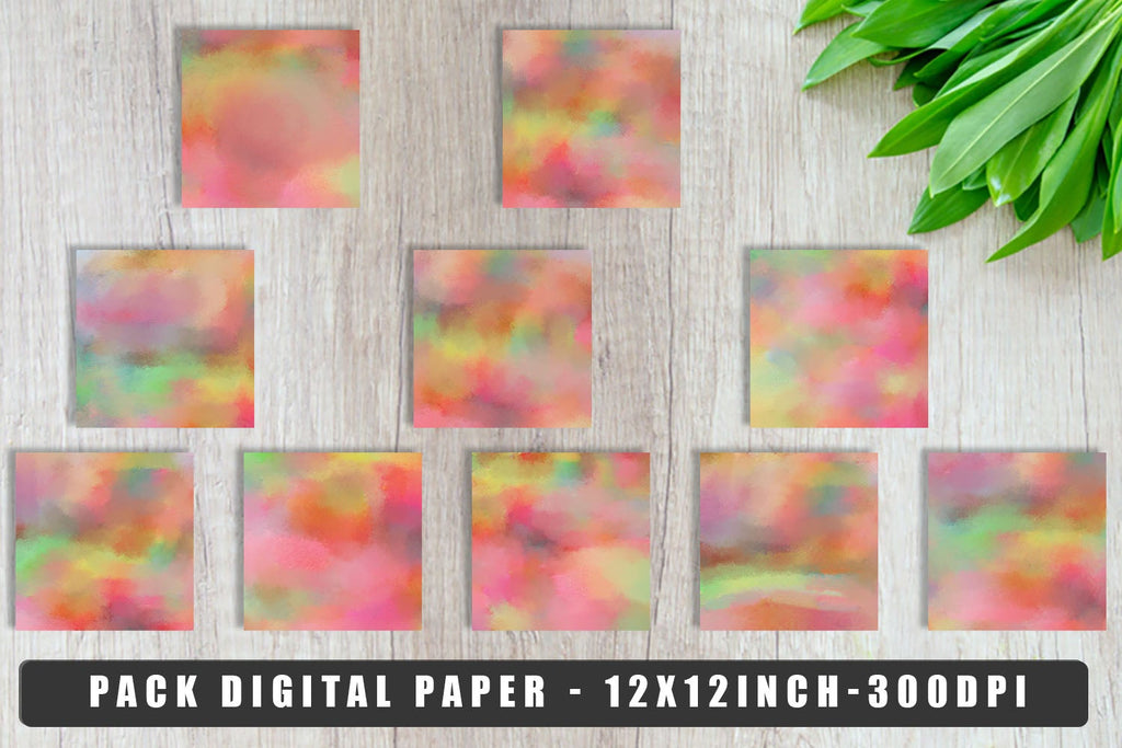 Digital paper watercolor - So Fontsy