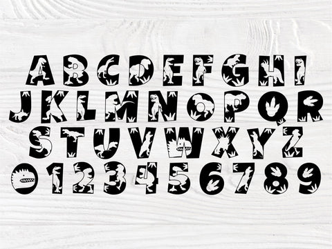 Dinosaur Font SVG | Dinosaur Alphabet | Dinosaur Cut Files | Dinosaur Monogram | Svg Files for Cricut and Silhouette | Dinosaur Letters Svg SVG TonisArtStudio