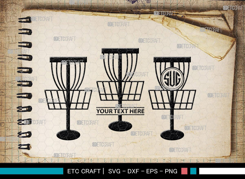 Disc Golf Monogram, Disc Golf Silhouette, Disc Golf SVG, Sports Svg