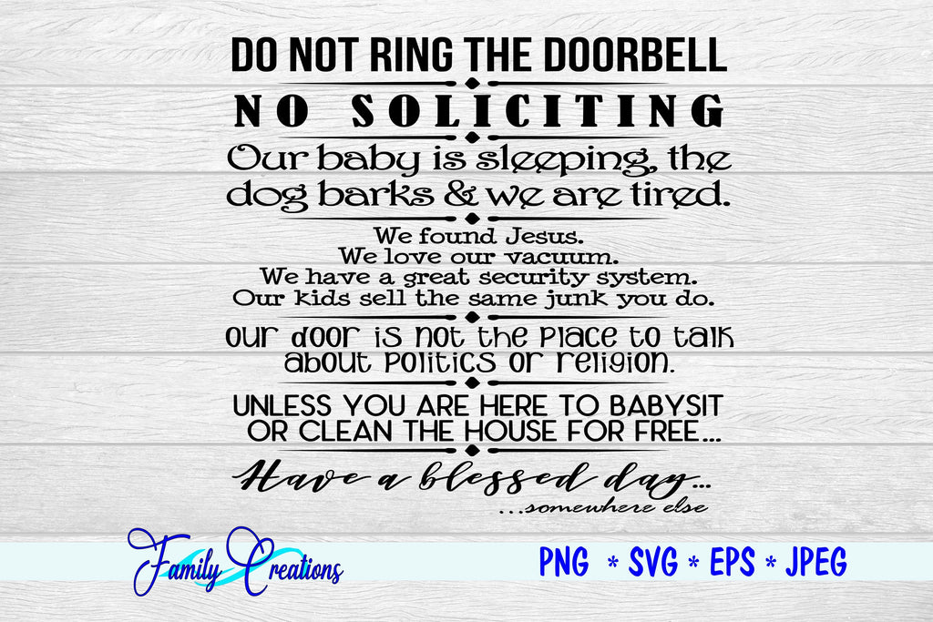 Do Not Ring The Doorbell - So Fontsy