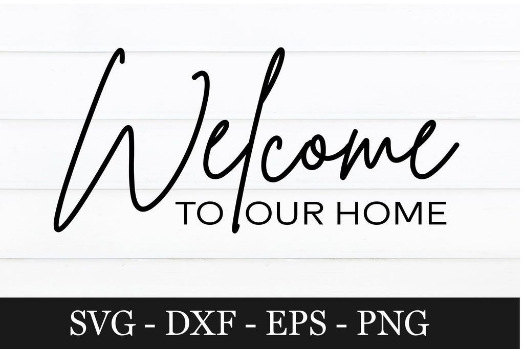 Welcome to Our Home Black & White Doormat