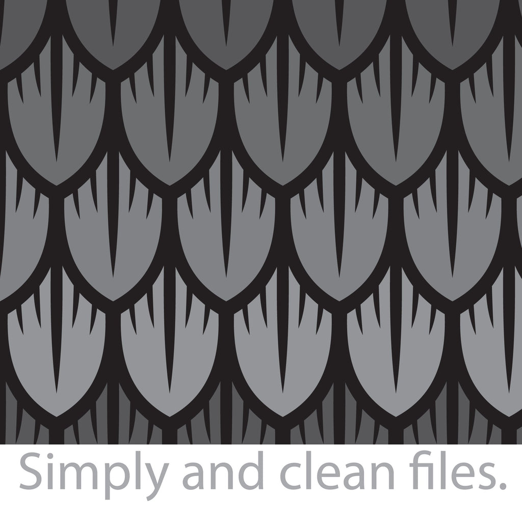 Dragon scales seamless pattern. Cut files for Cricut. Clip Art