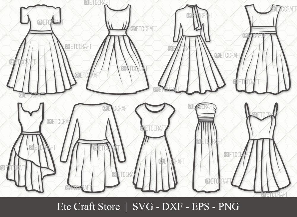strapless open back dress Dress Outline SVG Cut File | Women's Dresses Svg | Dresses Svg | Gown Svg |  Long Gown Svg | Prom Dress Svg | Wedding Dress Svg | Dress Svg Bundle