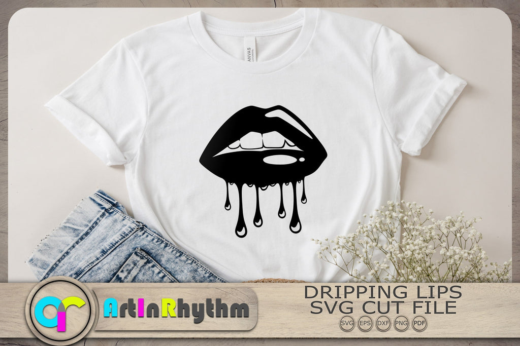 Dripping Lips Svg