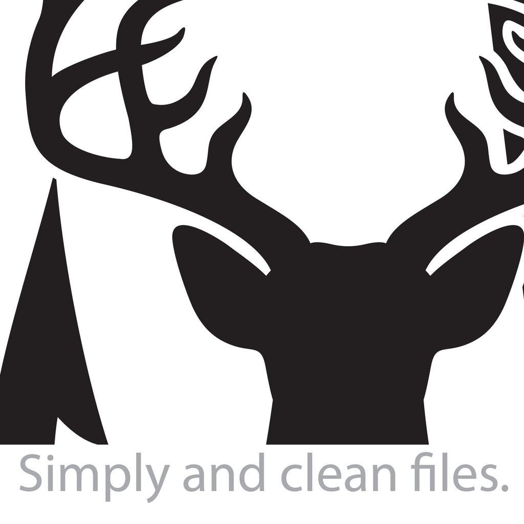 duck head fish hook deer antler flying ducks Duck, Deer and Hook. Cut files for Cricut. Clip Art (eps, svg, pdf, png, dxf, jpeg)