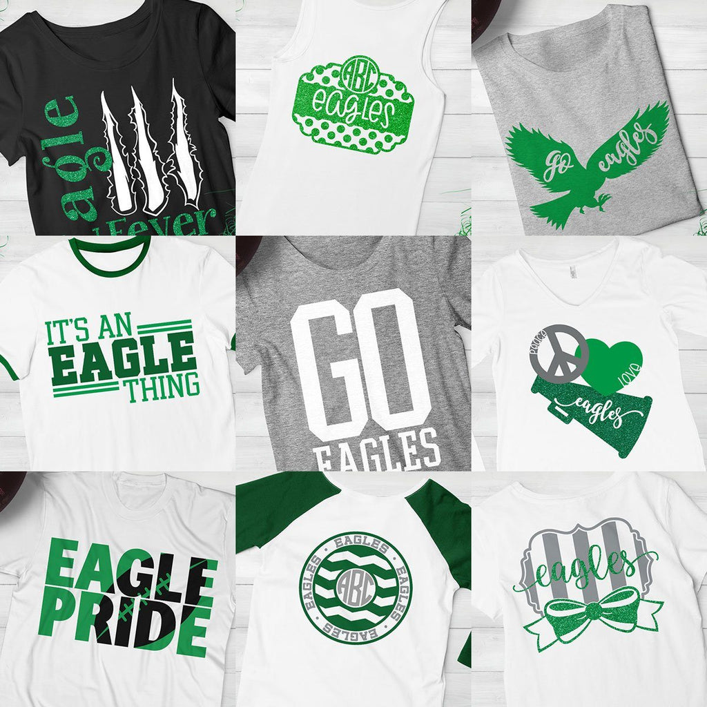 Eagle Pride SVG DXF PNG T Shirt Design Mascot Pride Shirt 