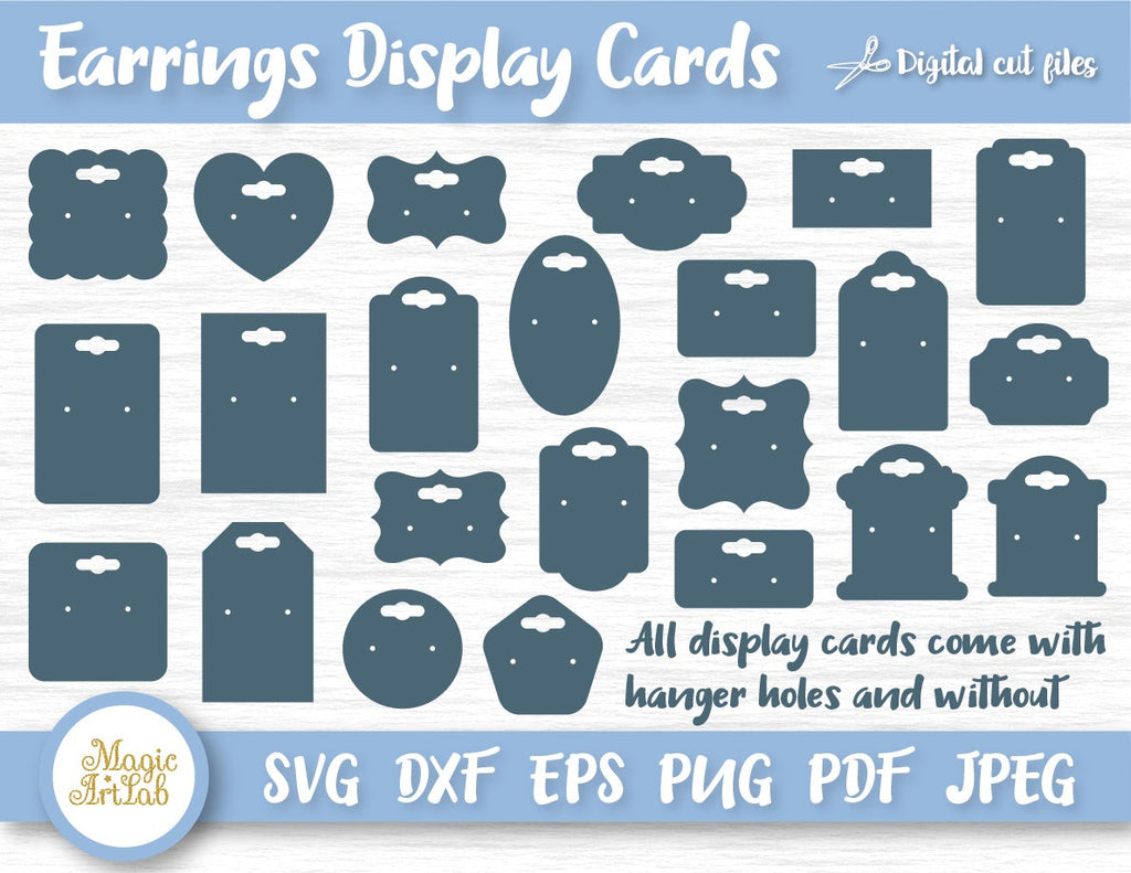 Earring Display Cards SVG - So Fontsy