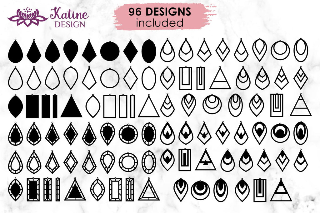 Teardrop Leather Earring Template Cricut Earrings SVG Template Cut