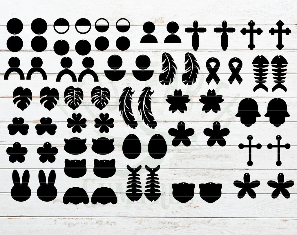 Free Silhouette Earring Card Templates (Set of 8) - Silhouette School