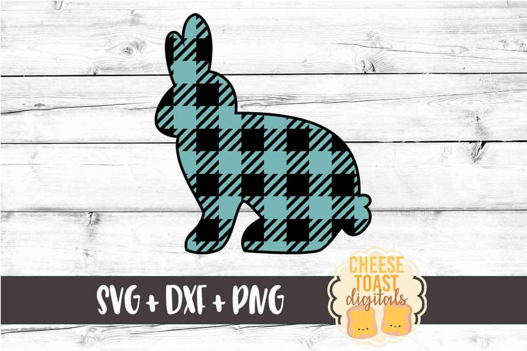 Easter Bunny - Buffalo Plaid - Easter SVG PNG DXF Cut File - So Fontsy