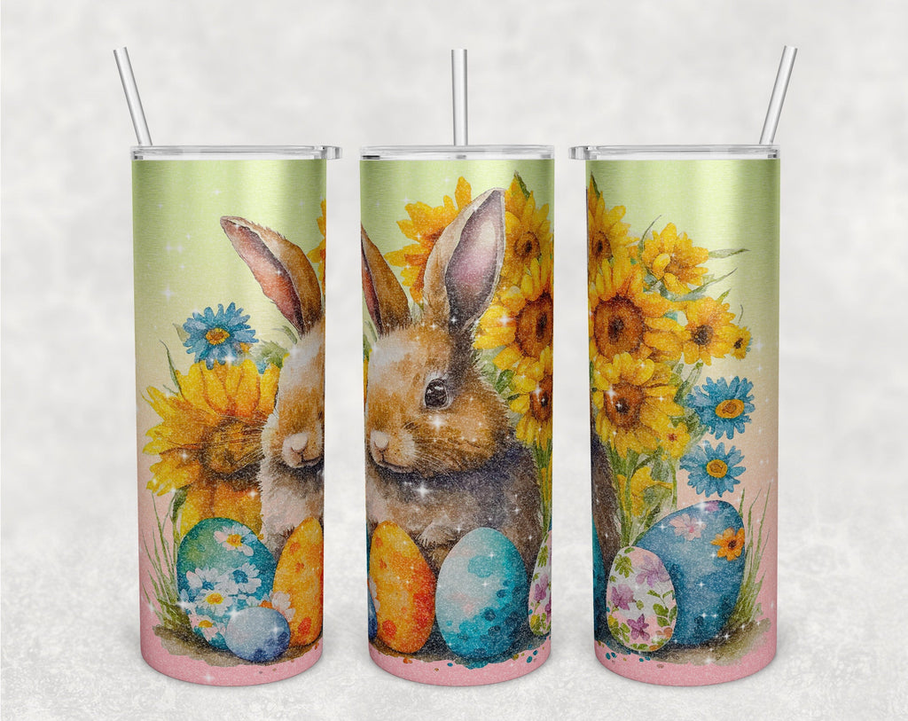 Easter Bunny 20oz Skinny Tumbler Sublimation Design, Easter Tumbler Wrap,  Easter Sublimation - So Fontsy