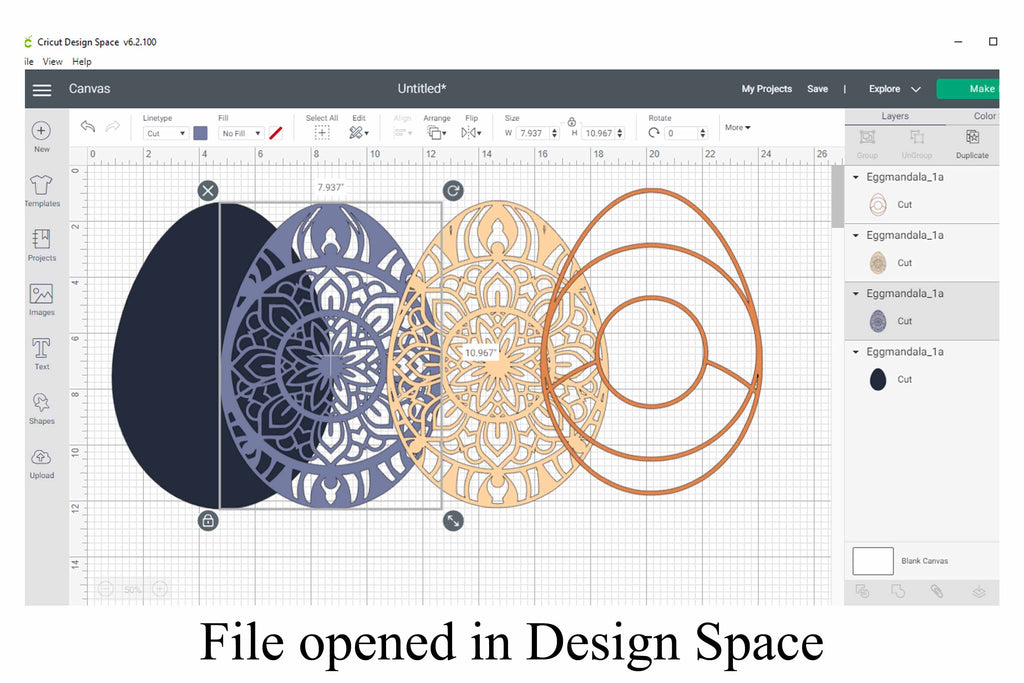 Easter Egg Mandala 3D Layered SVG file - So Fontsy