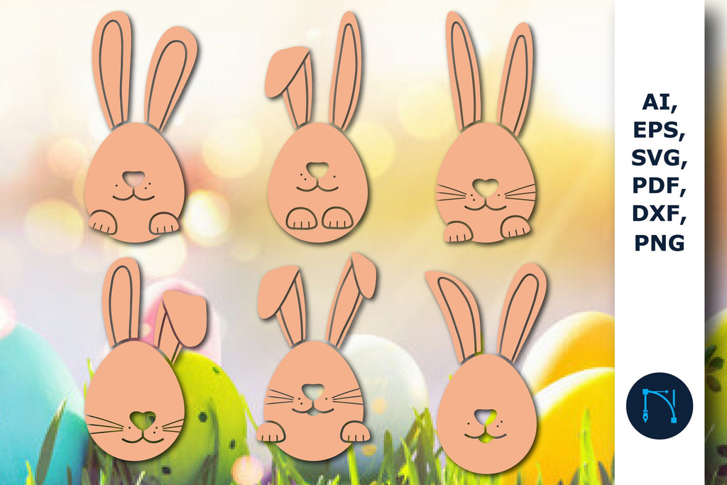 Easter Egg with Bunny Ears SVG bundle - So Fontsy