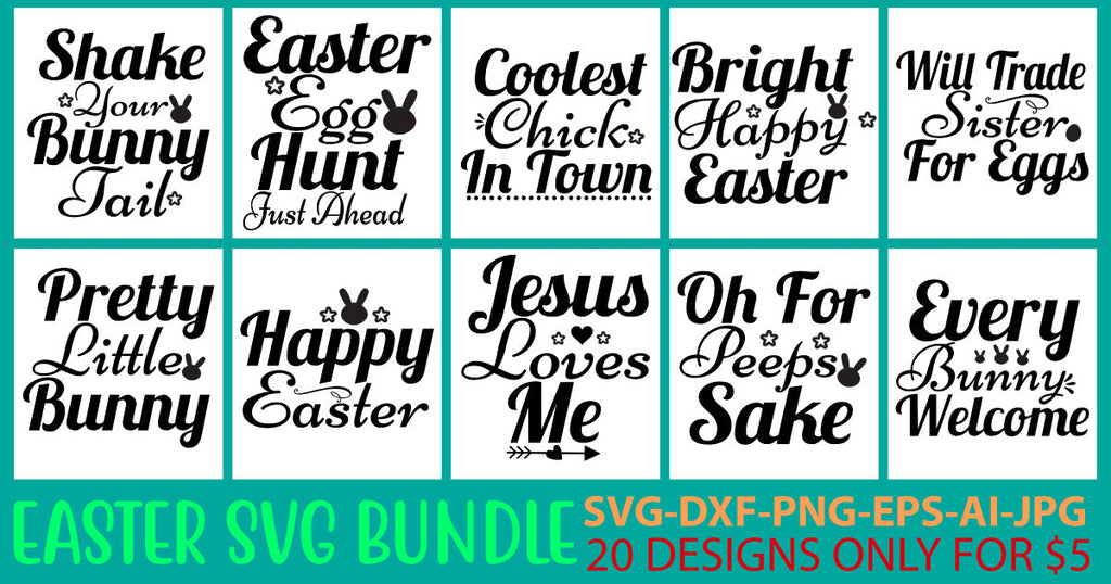 Easter Svg Bundle - So Fontsy
