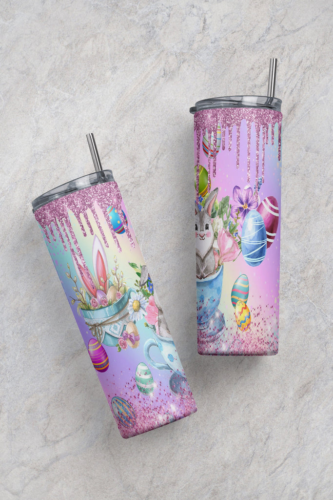 Easter Tumbler PNG Sublimation, Bunny Tumbler Png - So Fontsy