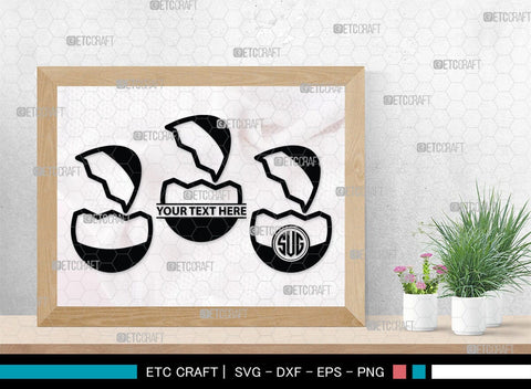 Egg Monogram, Egg Silhouette, Egg SVG, Broken Egg Svg, Omelet Svg, Morning Food Svg, Yolk Svg, SB00449 SVG ETC Craft