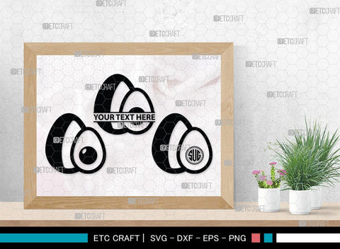 Egg Monogram, Egg Silhouette, Egg SVG, Broken Egg Svg, Omelet Svg, Morning Food Svg, Yolk Svg, SB00449 SVG ETC Craft