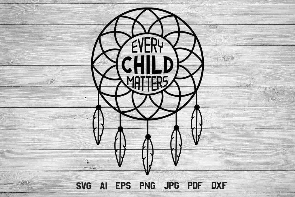 Every Child Matters Svg, School and Feathers Quote Svg