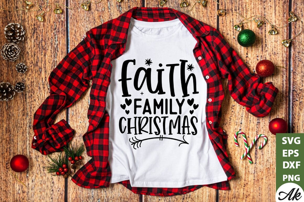 Faith family christmas SVG So Fontsy