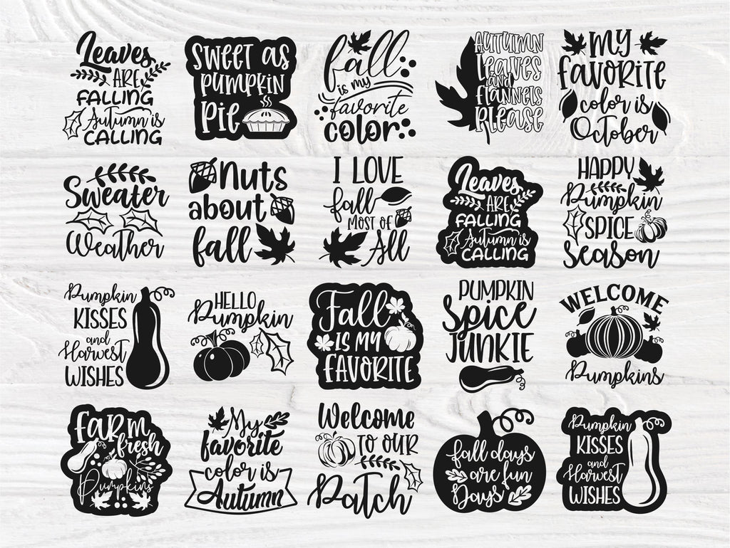 Fall Pumpkin SVG Bundle, Autumn Svg, Halloween Svg - So Fontsy