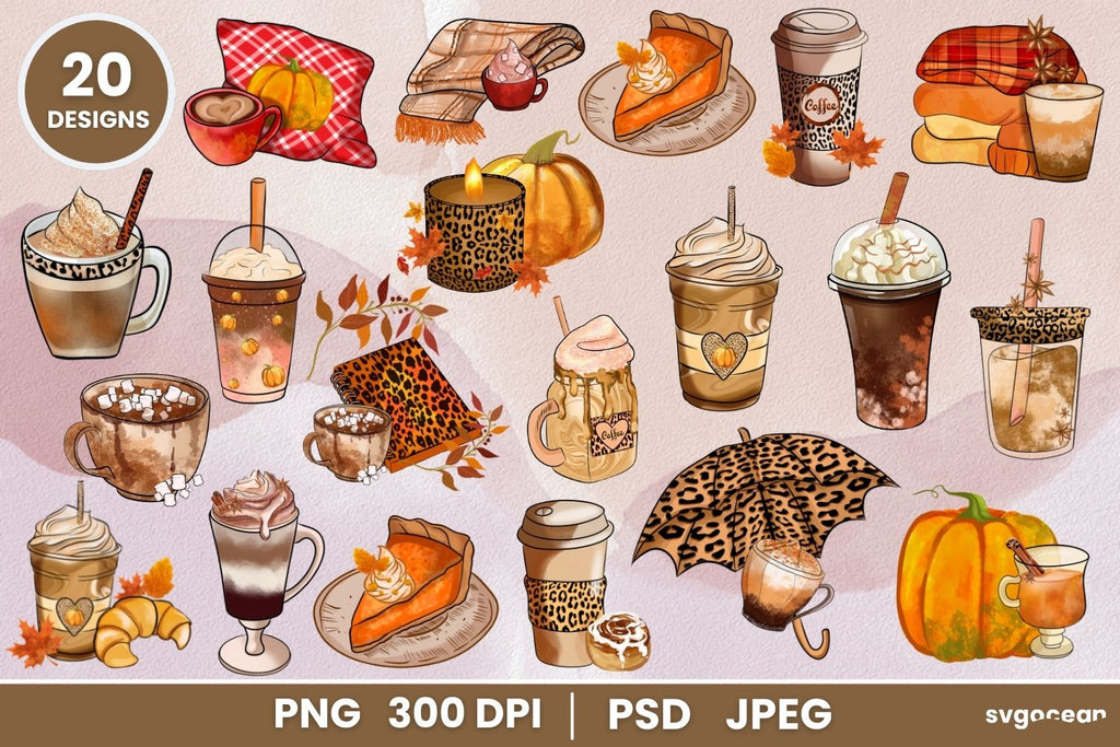 Fall Sublimation Bundle | Fall PNG | Autumn Sublimation - So Fontsy