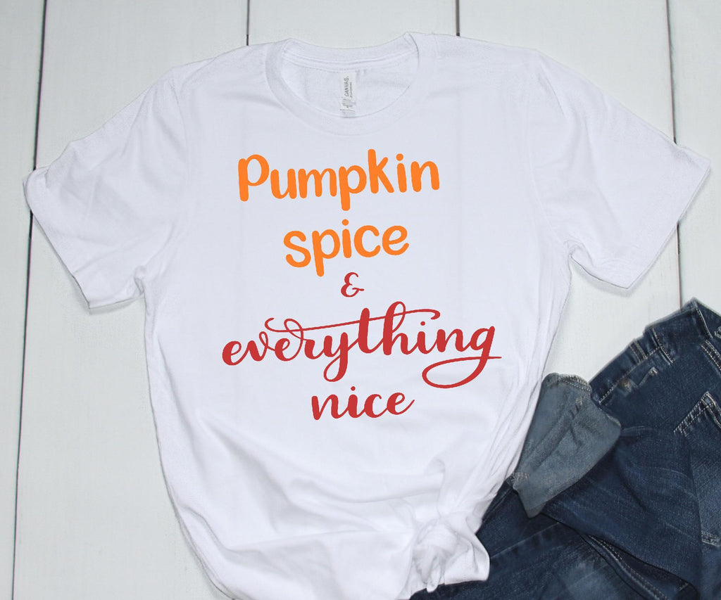 Fall SVG - Pumpkin spice and everything nice SVG - So Fontsy