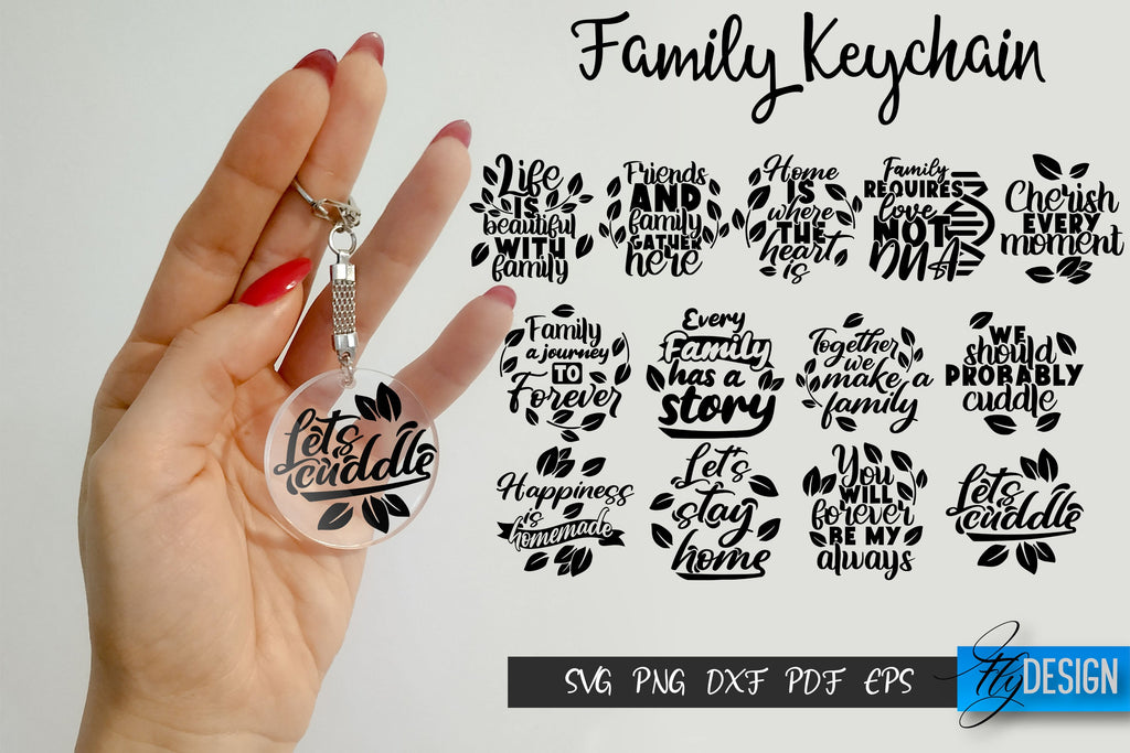 Keychain Display Card SVG Bundle - So Fontsy