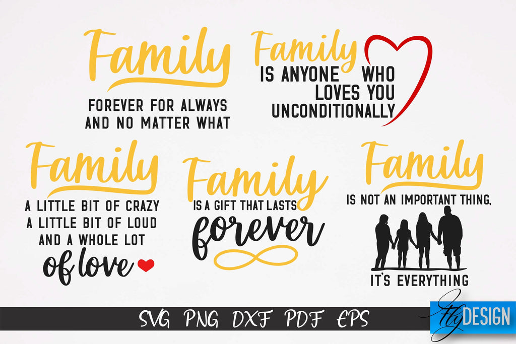 Family SVG Bundle Family Quotes SVG Design Fanny Family SVGs v.1