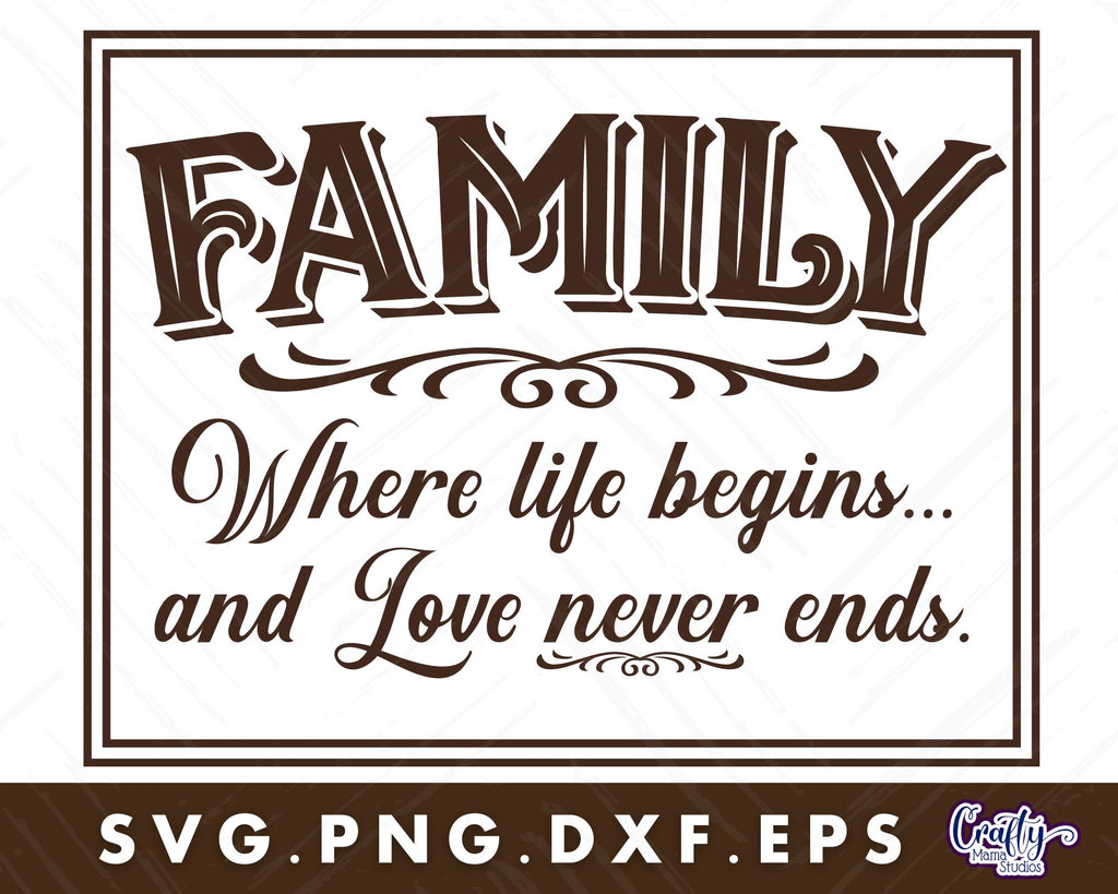 Where Life Begins And Love Never Ends übersetzung Deutsch Family Where Life Begins And Love Never Ends Svg - So Fontsy