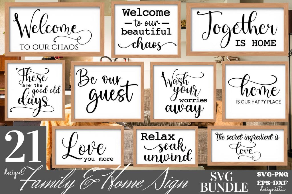 Farmhouse Home Sign SVG Bundle - So Fontsy