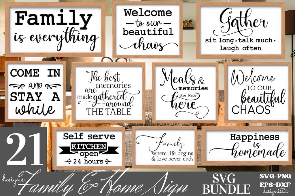 Farmhouse Home Sign SVG Bundle - So Fontsy