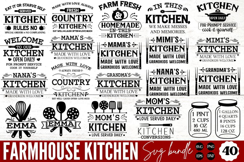 Grandma's Kitchen SVG-Kitchen SVG - So Fontsy