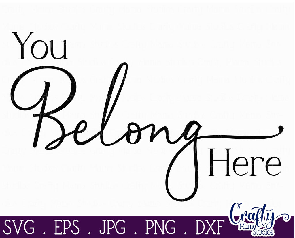 Farmhouse Sign Home Svg | You Belong Here - So Fontsy