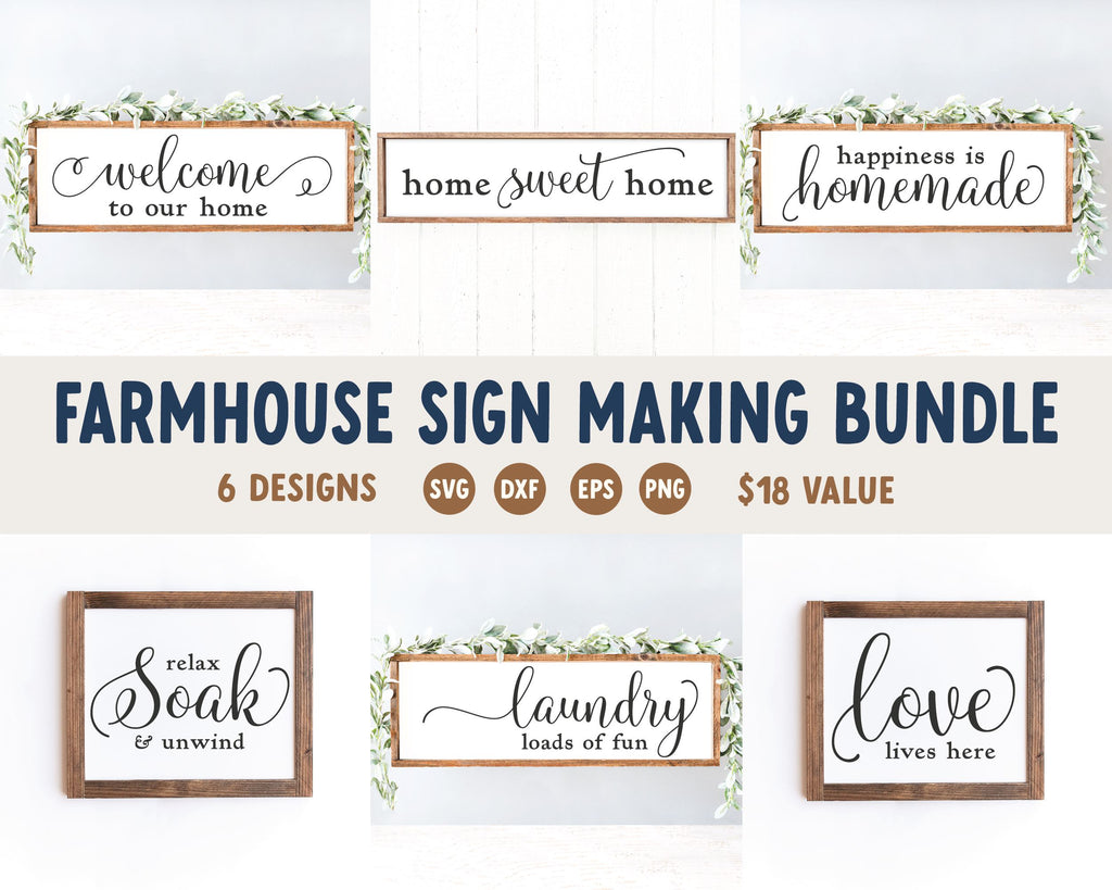Farmhouse Sign SVG Bundle - So Fontsy