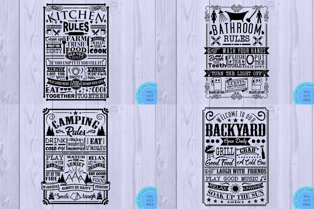 Farmhouse Sign SVG Bundle Farmhouse Kitchen SVG Bundle Farmhouse ...