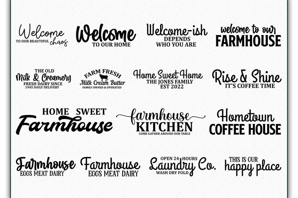 Farmhouse Sign SVG Bundle - So Fontsy